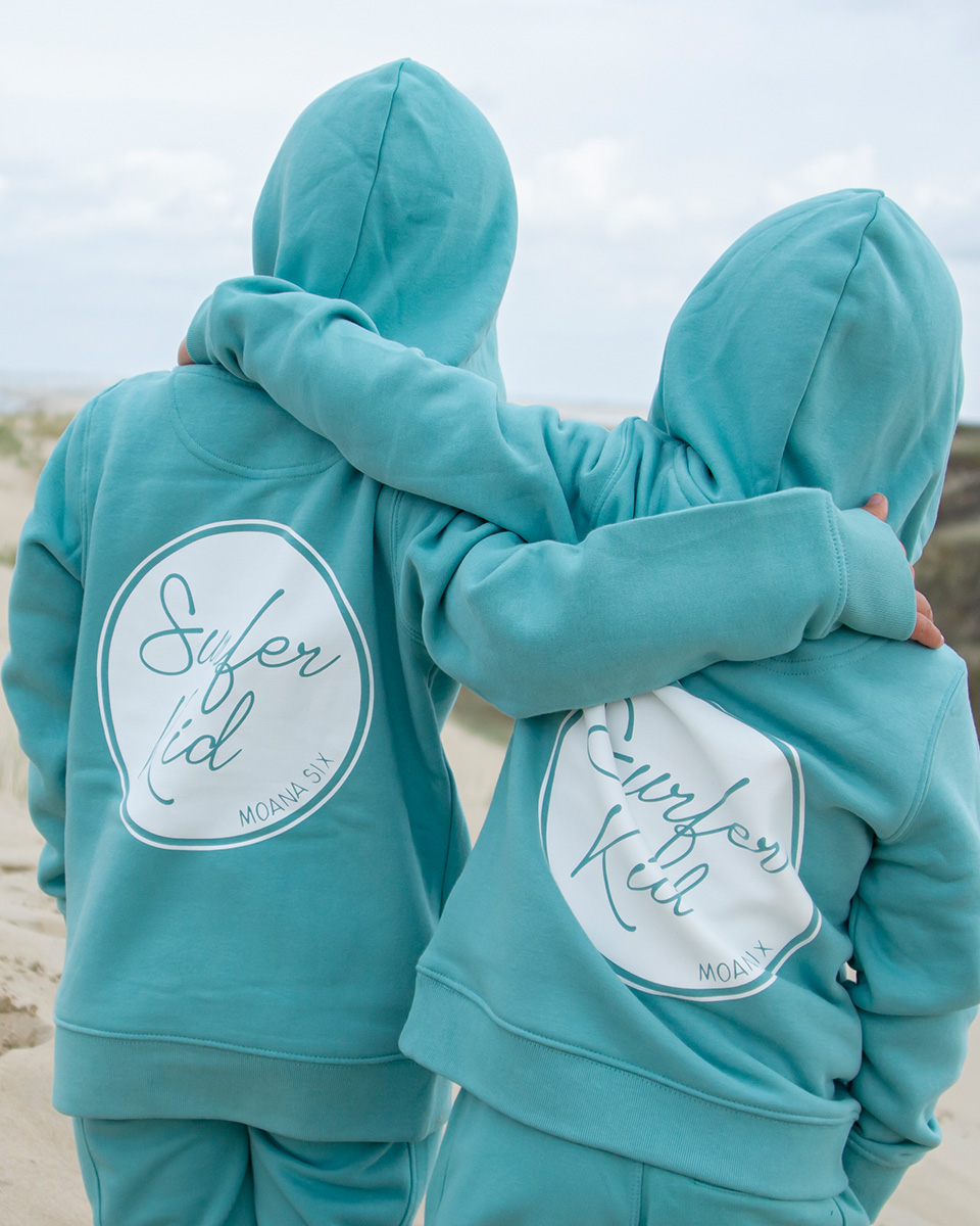 Surferkid hoodie teal