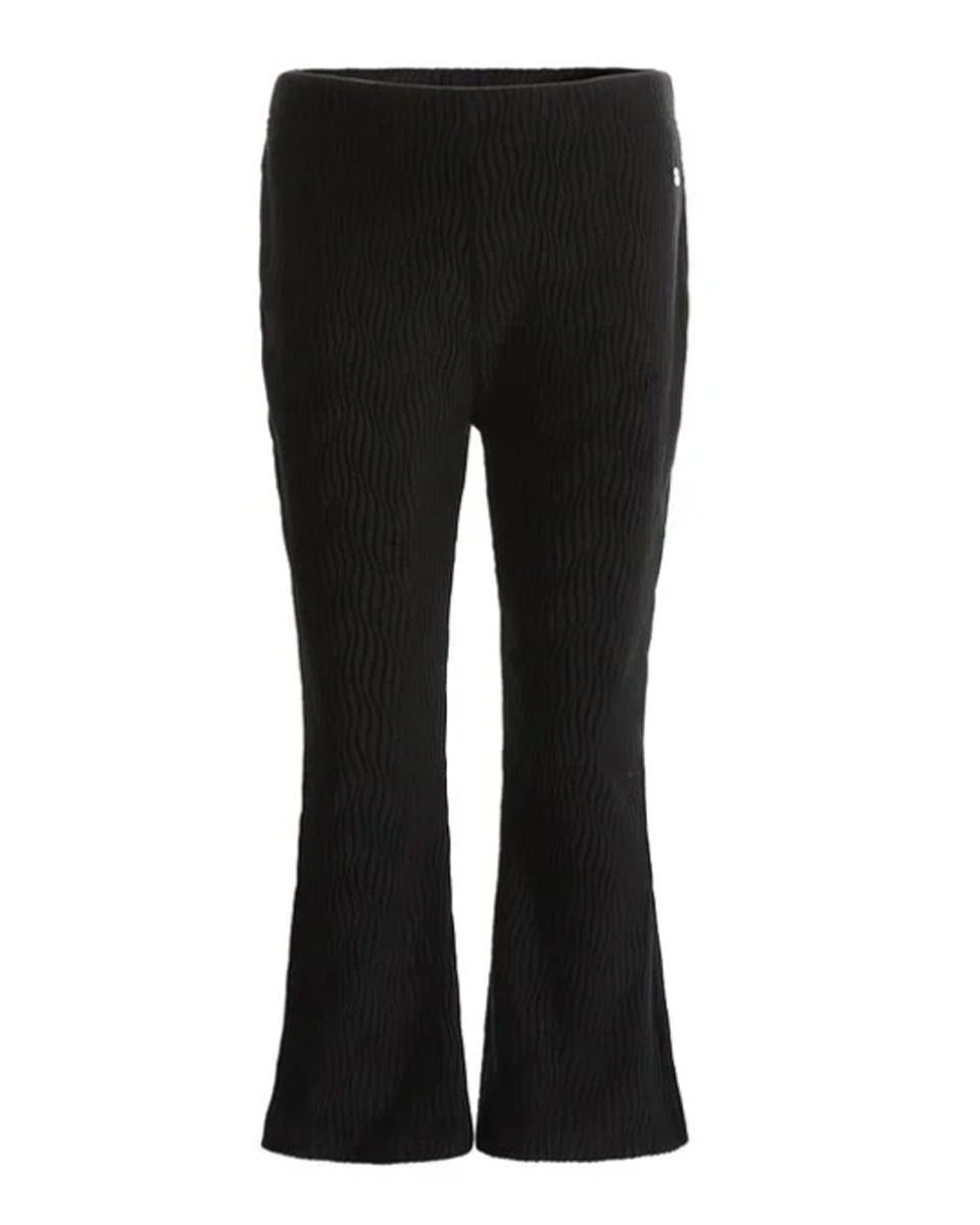 koko noko flared pants black velours/rib