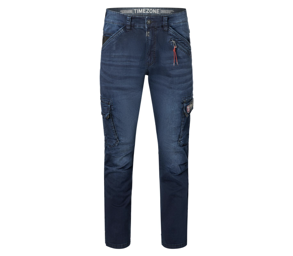 Time zone regular Roger cargo pant denim used blue wash