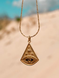 Ocean Eye - oceaan ketting Laguna Treasures (zilver of goud)