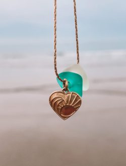 Ocean Lover - zeeglas ketting Laguna Treasures (goud of zilver)