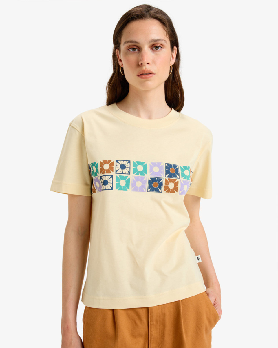 QUIKSILVER TILEBLOOM SCREEN SS TEE SUMMER MELON