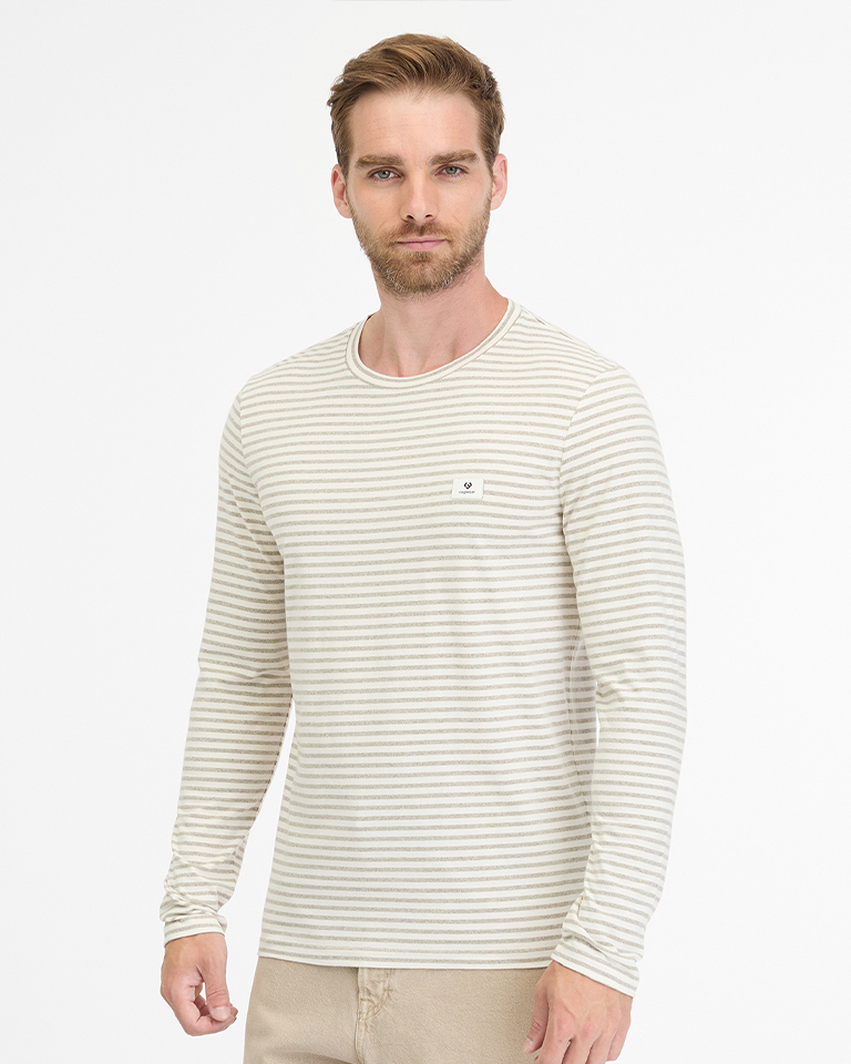 RAGWEAR ADDER STRIPE GOTS LONGSLEEVE DUSTY OLIVE