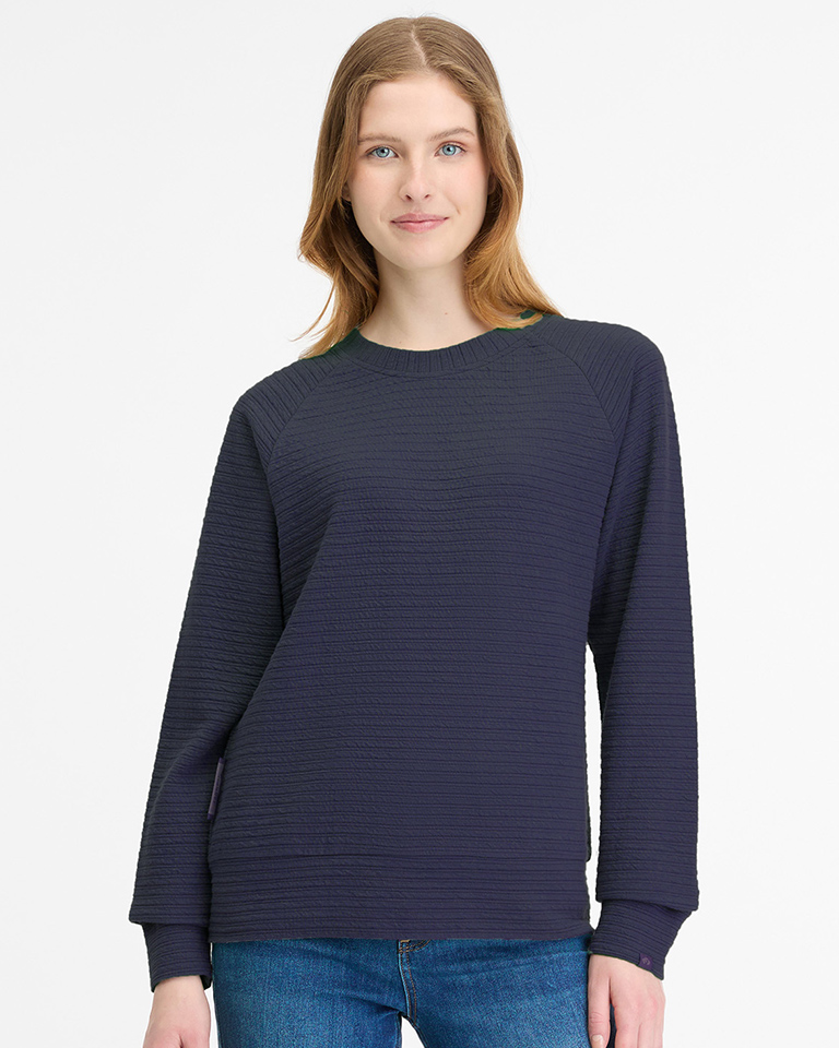 RAGWEAR JOANN CREPE SWEATER NAVY
