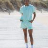 Rising sun terry towel short mint - Afbeelding 3
