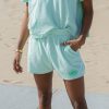 Rising sun terry towel short mint