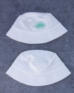 Rising sun bucket hat badstof wit - Afbeelding 3