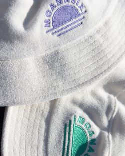 Rising sun bucket hat badstof wit - Afbeelding 2