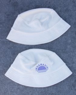 Rising sun bucket hat badstof wit - Afbeelding 4
